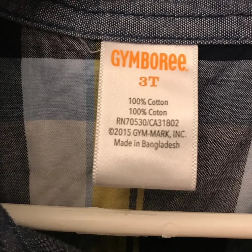 Gymboree Plaid Long Sleeve Button Front Shirt Boys